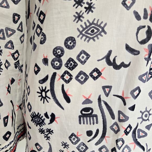 Tory Burch Evil Eye Printed Tunic Embellished Lightweight Symbols Women 4 - Picture 6 of 12